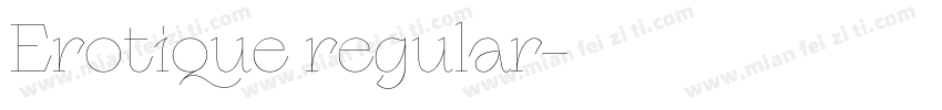 Erotique regular字体转换